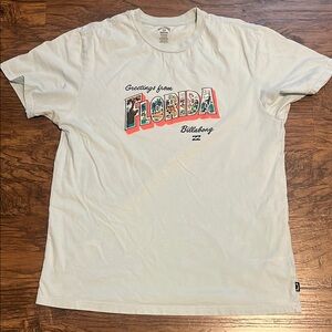 Billabong White Florida Graphic Tee